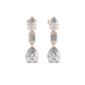 Pear and emerald cut lab grown diamond drop earrings in gold by Signora Jewels