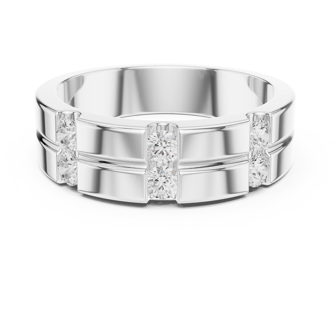 Round Lab Grown Diamond Multi-Stone Band Ring