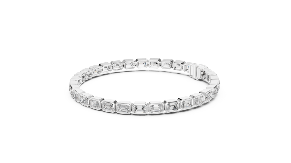 Diamond bracelet on a white background
