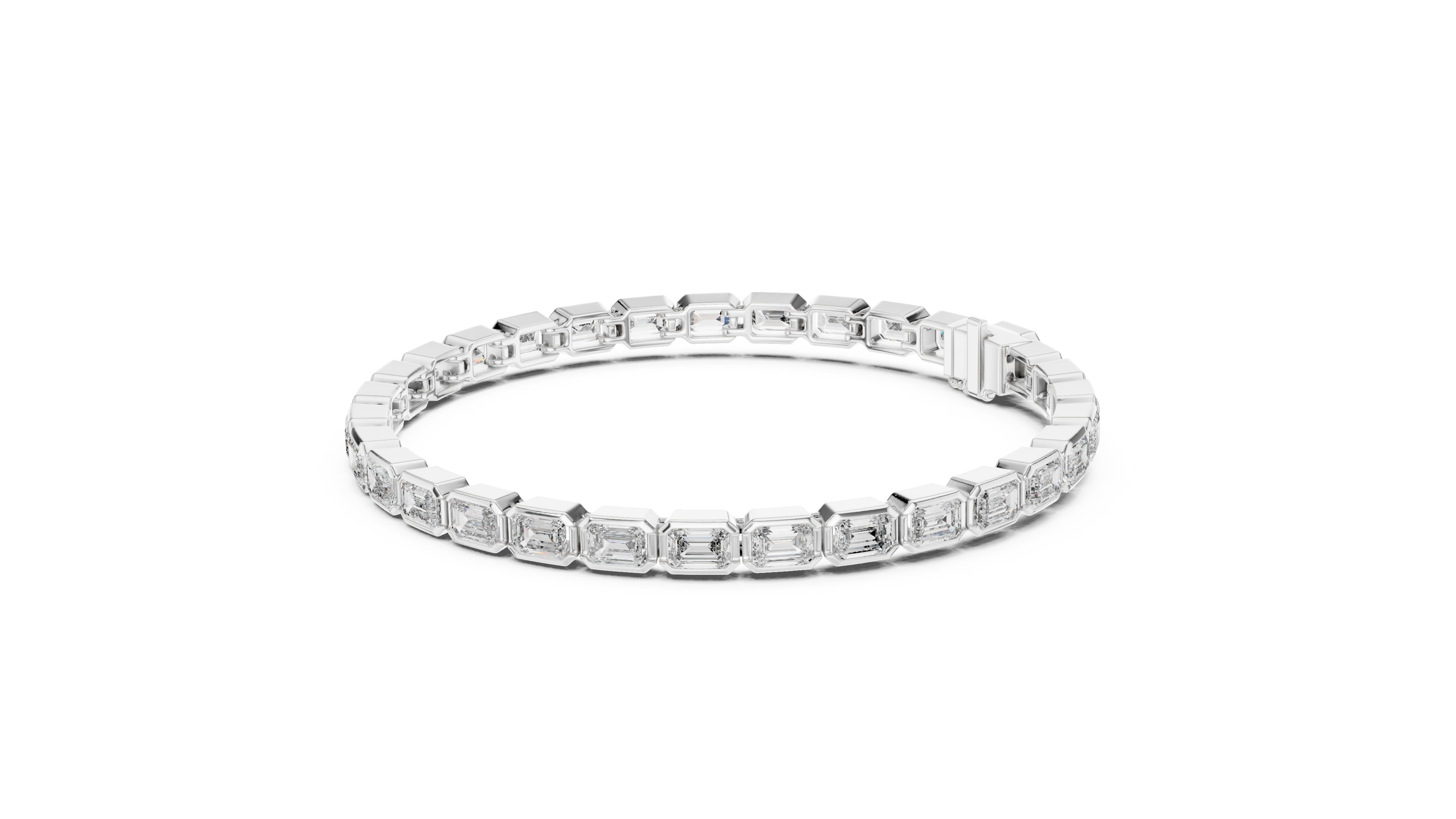 Diamond bracelet on a white background
