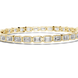 Gold bracelet with diamond accents on a white background