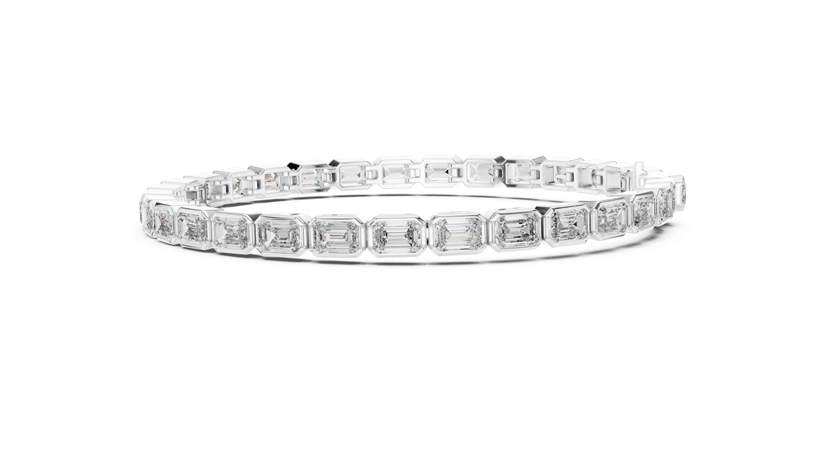 Diamond bracelet on a white background