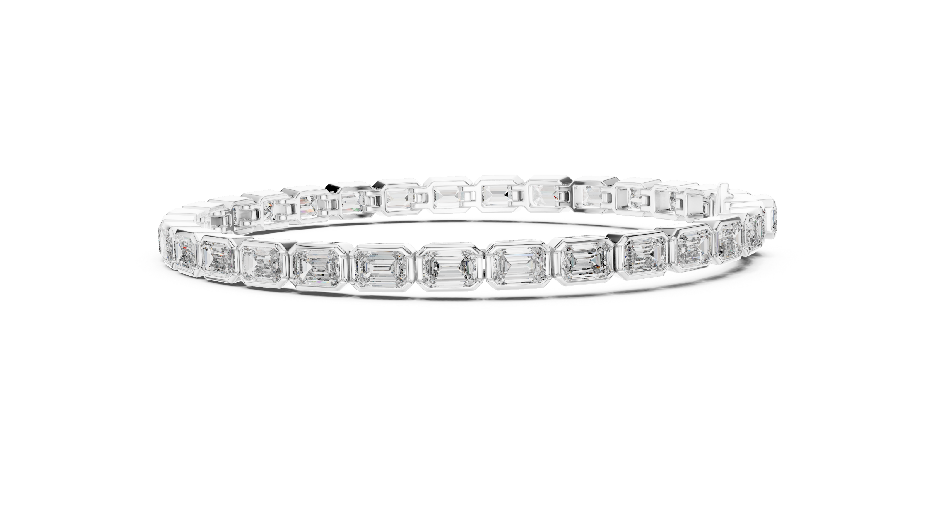 Diamond bracelet on a white background