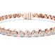 Classic round lab grown diamond bracelet in yellow gold white gold and rose gold with sleek tennis bracelet design