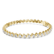 Classic round lab grown diamond bracelet in yellow gold white gold and rose gold with sleek tennis bracelet design