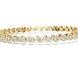 Classic round lab grown diamond bracelet in yellow gold white gold and rose gold with sleek tennis bracelet design