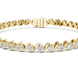 Classic round lab grown diamond bracelet in yellow gold white gold and rose gold with sleek tennis bracelet design