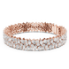 Floral lab grown diamond bracelet with marquise pear and round diamonds in yellow gold white gold and rose gold