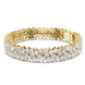 Floral lab grown diamond bracelet with marquise pear and round diamonds in yellow gold white gold and rose gold