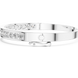 Channel set lab grown diamond bangle bracelet in yellow gold white gold and rose gold with sleek round diamond design