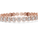 Radiant cut halo lab grown diamond tennis bracelet in yellow gold white gold and rose gold with luxury diamond links