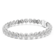 Radiant cut halo lab grown diamond tennis bracelet in yellow gold white gold and rose gold with luxury diamond links