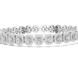 Radiant cut halo lab grown diamond tennis bracelet in yellow gold white gold and rose gold with luxury diamond links