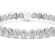 Radiant cut halo lab grown diamond tennis bracelet in yellow gold white gold and rose gold with luxury diamond links