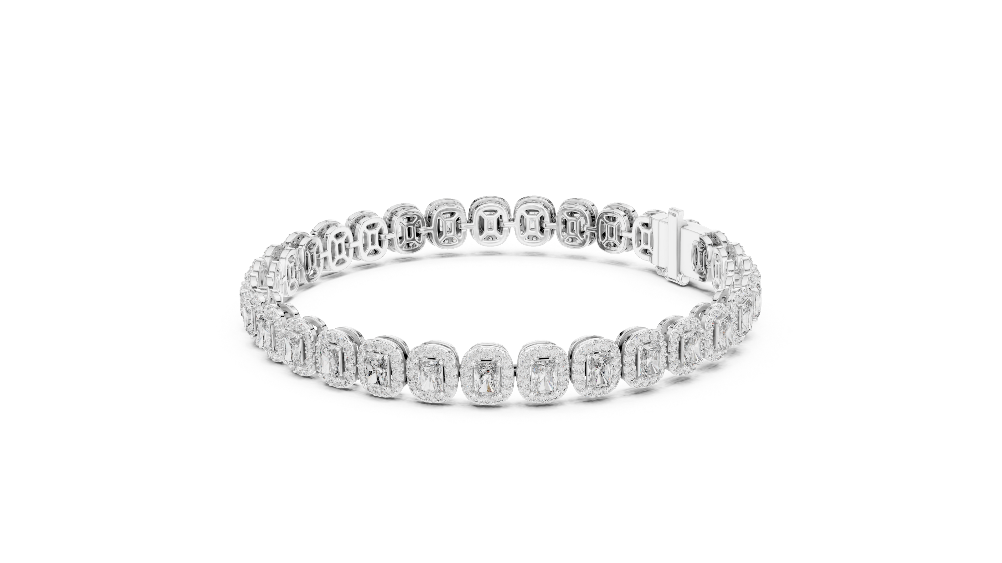 Diamond bracelet on a white background