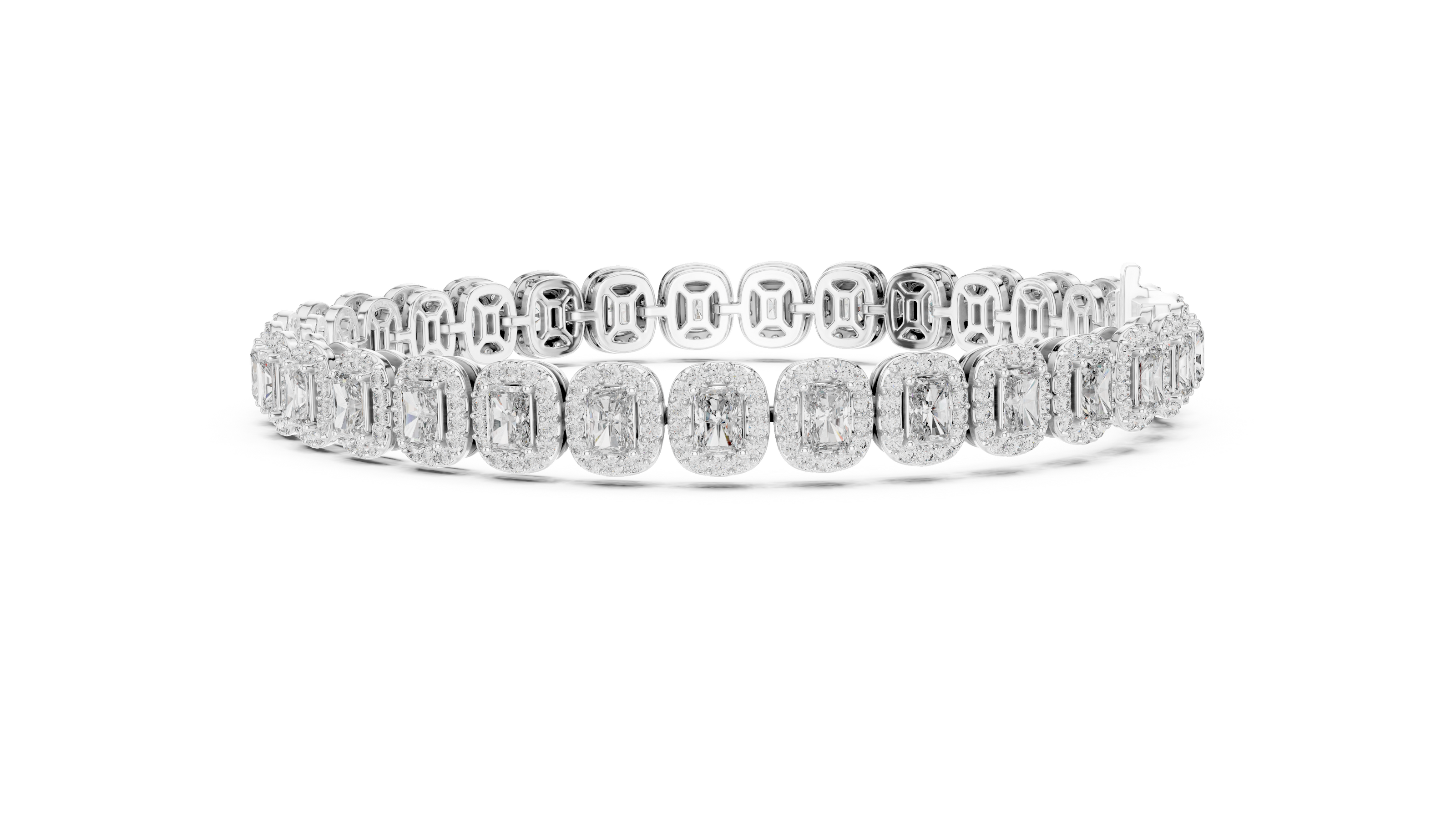 Diamond bracelet on a white background
