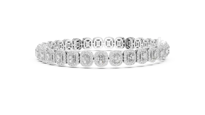 Diamond bracelet on a white background