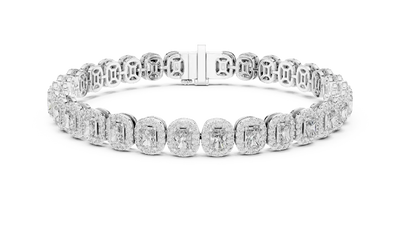 Diamond bracelet on a white background