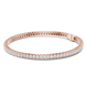 Oval cut lab grown diamond tennis bracelet in yellow gold white gold and rose gold with elegant luxury diamond setting
