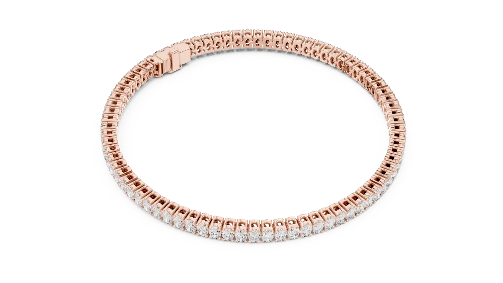 Oval cut lab grown diamond tennis bracelet in yellow gold white gold and rose gold with elegant luxury diamond setting
