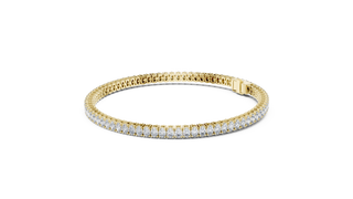 Oval Diamond Tennis Bracelet in Yellow Gold