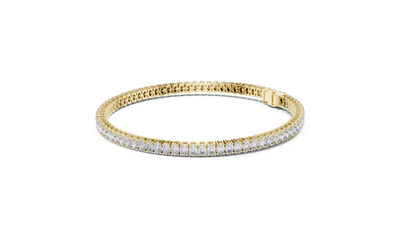 Oval Diamond Tennis Bracelet in Yellow Gold