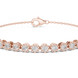 Minimal round lab grown diamond chain bracelet in yellow gold white gold and rose gold with elegant fine jewelry styling