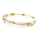Twisted lab grown diamond bangle bracelet in yellow gold white gold and rose gold with modern crossover diamond design