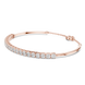 Open cuff lab grown diamond bangle bracelet in yellow gold white gold and rose gold with sleek modern diamond design
