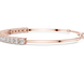 Open cuff lab grown diamond bangle bracelet in yellow gold white gold and rose gold with sleek modern diamond design
