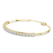 Open cuff lab grown diamond bangle bracelet in yellow gold white gold and rose gold with sleek modern diamond design
