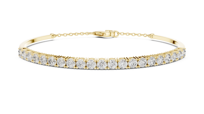 Classic Round Diamond Tennis Bracelet in Yellow Gold