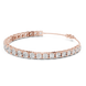 Graduated lab grown diamond tennis bracelet in yellow gold white gold and rose gold with round brilliant diamond design