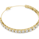 Graduated lab grown diamond tennis bracelet in yellow gold white gold and rose gold with round brilliant diamond design