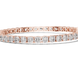 Cushion cut lab grown diamond tennis bracelet in yellow gold white gold and rose gold with luxury diamond setting