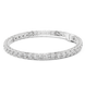 Cushion cut lab grown diamond tennis bracelet in yellow gold white gold and rose gold with luxury diamond setting