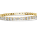 Cushion cut lab grown diamond tennis bracelet in yellow gold white gold and rose gold with luxury diamond setting