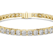 Cushion cut lab grown diamond tennis bracelet in yellow gold white gold and rose gold with luxury diamond setting