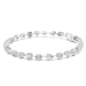 Multi shape lab grown diamond tennis bracelet with round heart oval pear and emerald cut diamonds in gold variations