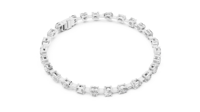 Mixed Shape Diamond Tennis Bracelet in White Gold