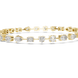 Multi shape lab grown diamond tennis bracelet with round heart oval pear and emerald cut diamonds in gold variations