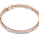 Princess and round lab grown diamond tennis bracelet in yellow white and rose gold with modern mixed shape design