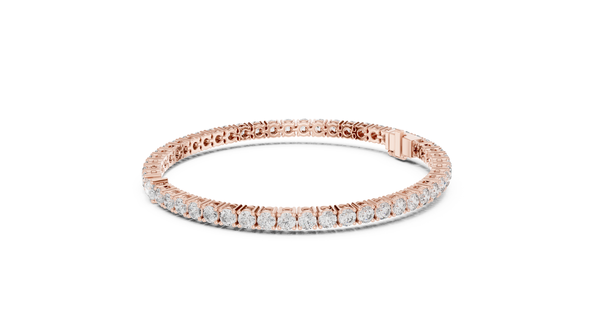 Pear accent lab grown diamond tennis bracelet with round diamonds and central pear cut diamond in gold variations