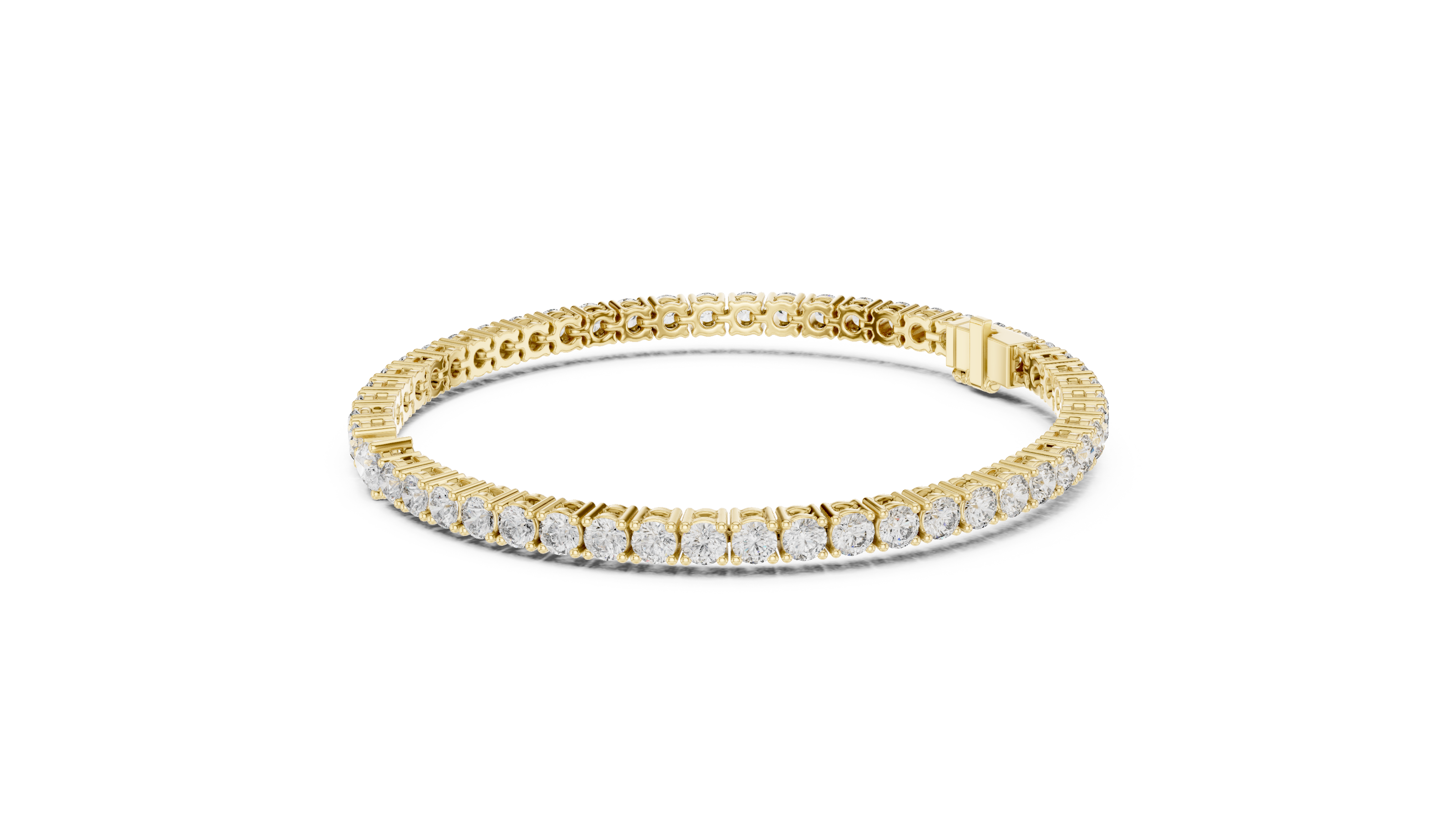 Pear accent lab grown diamond tennis bracelet with round diamonds and central pear cut diamond in gold variations