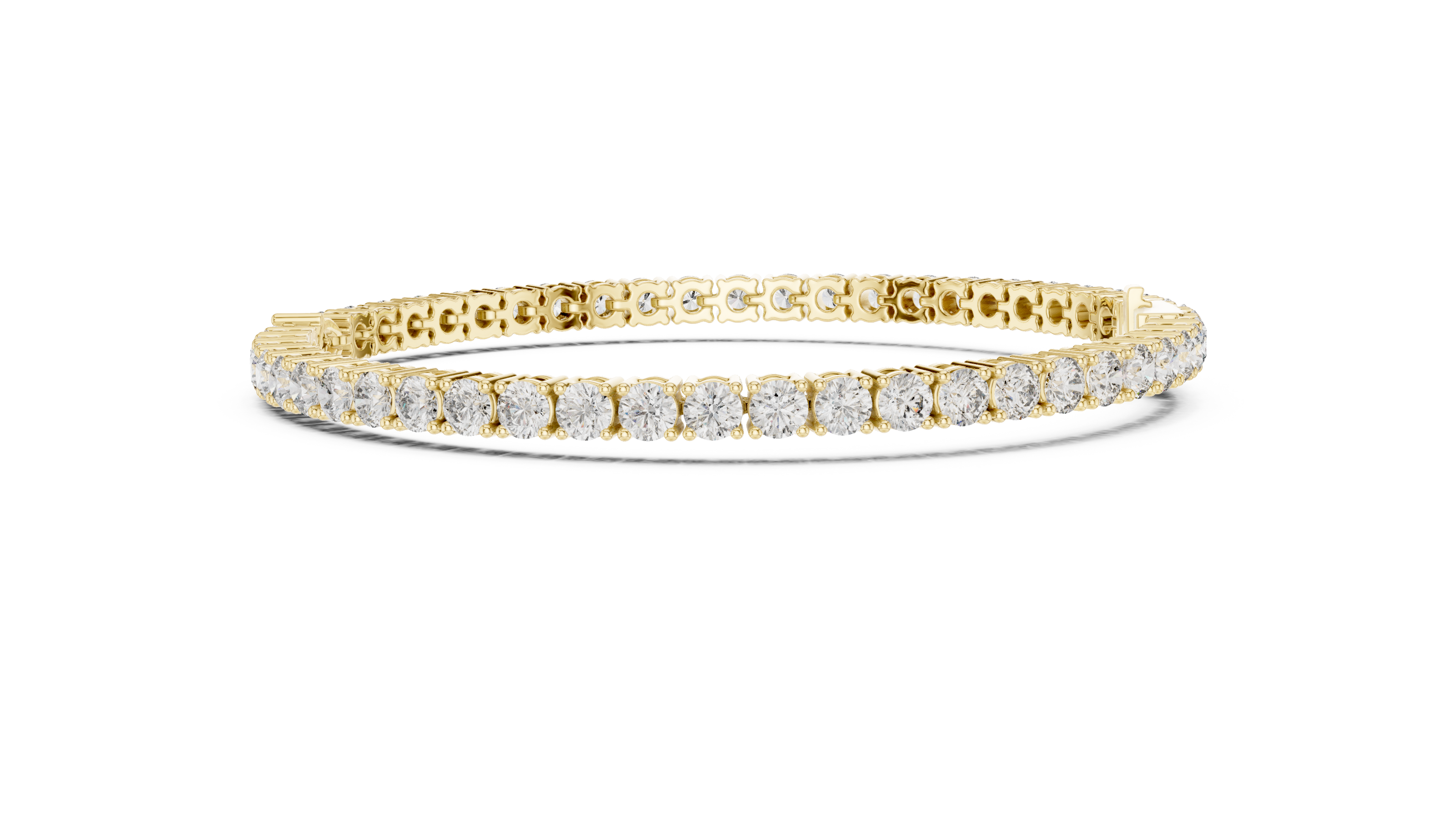 Pear accent lab grown diamond tennis bracelet with round diamonds and central pear cut diamond in gold variations