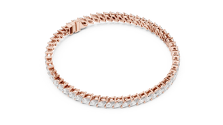 Marquise Cut Diamond Tennis Bracelet in Rose Gold