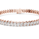 Marquise cut lab grown diamond tennis bracelet in yellow white and rose gold with elegant elongated diamond design
