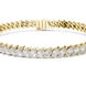 Marquise cut lab grown diamond tennis bracelet in yellow white and rose gold with elegant elongated diamond design