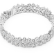 Multi shape lab grown diamond tennis bracelet with clustered round diamond design in yellow white and rose gold