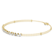 Contemporary multi shape lab grown diamond chain bracelet with pear oval marquise and emerald cut diamonds in yellow white and rose gold